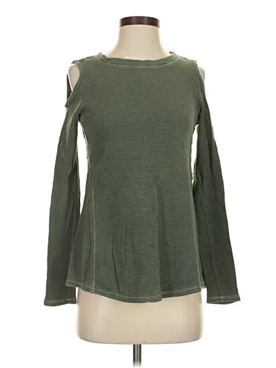 Pre-owned Sol Angeles Long Sleeve T-shirt In Green
