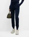 Sol Angeles Loop Terry Wide Leg Pant In Indigo In Blue