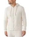 Sol Angeles Marr Thermal Textured Zip Front Hoodie In Oatmeal