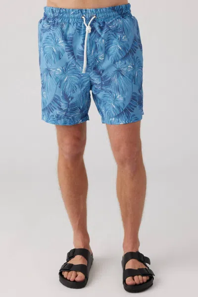 Sol Angeles Men's Atlantic Floral Swim Short In Multi In Blue