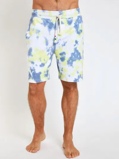 Sol Angeles Men's Pull On Shorts In Citron Marble In Multi
