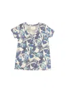 Sol Angeles Midnight Blues V Neck In Midnight Blue/palm Print In Blue