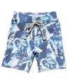 Sol Angeles Midnight Printed Short In Blue/palm In Multi