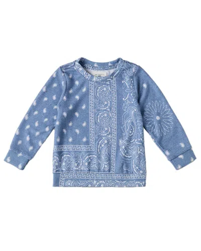 Sol Angeles Kids' Patchwork Hacci Pullover In Blue