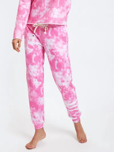 Sol Angeles Printed Jogger In Passion Marble In Pink