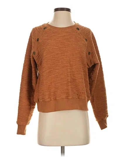 Pre-owned Sol Angeles Pullover Sweater In Brown