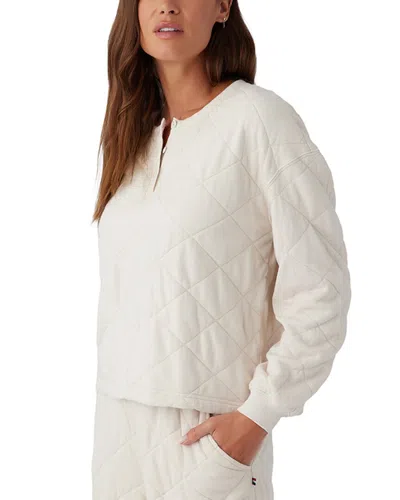 Sol Angeles Quilted Henley In White