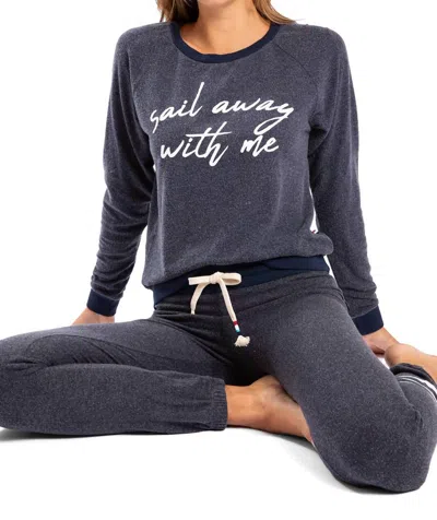 Sol Angeles Sail Away With Me Pullover In Navy In Grey