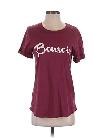 Pre-owned Sol Angeles Short Sleeve T-shirt In Burgundy