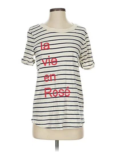 Pre-owned Sol Angeles Short Sleeve T-shirt In Ivory