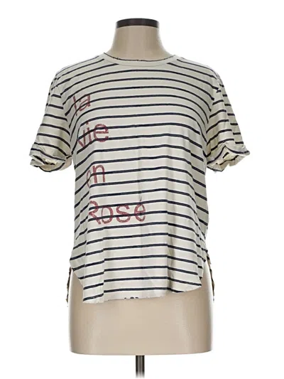 Pre-owned Sol Angeles Short Sleeve T-shirt In Ivory