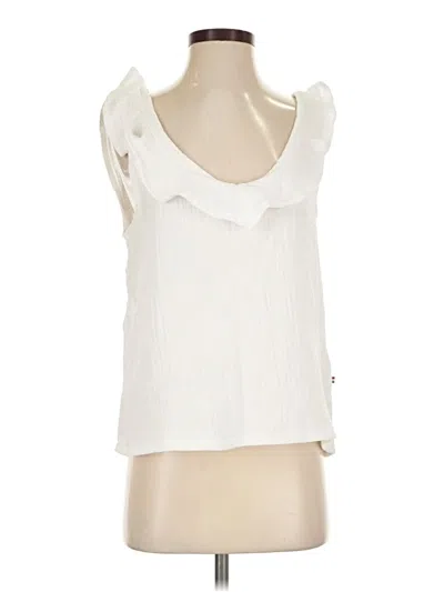 Pre-owned Sol Angeles Sleeveless Blouse In Ivory