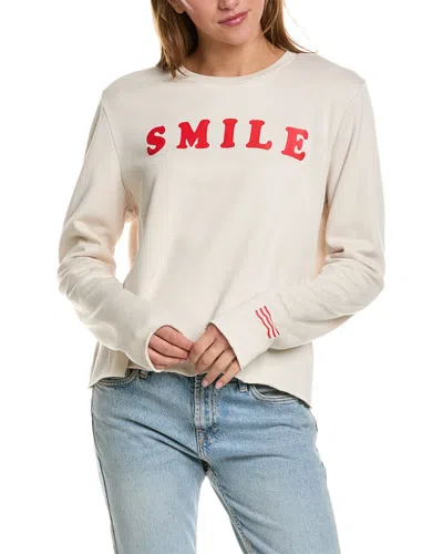 Sol Angeles Smile Crop Pullover In White