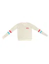 Sol Angeles Stripe Pullover In White In Beige