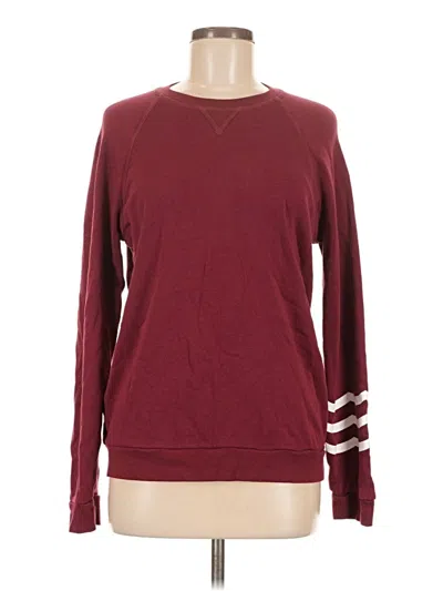 Pre-owned Sol Angeles Sweatshirt In Burgundy