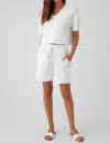Sol Angeles Terry Raw V Pullover In Ecru In White