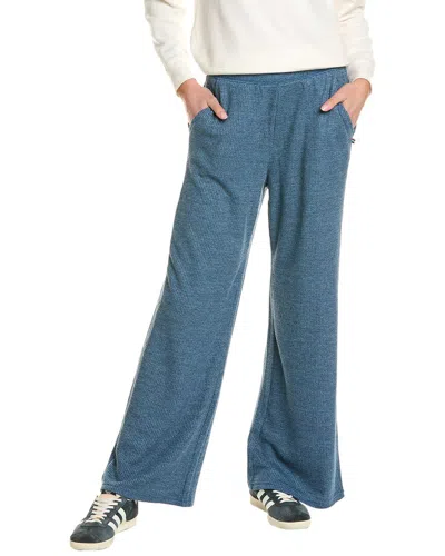 Sol Angeles Thermal Wide Leg Pant In Blue