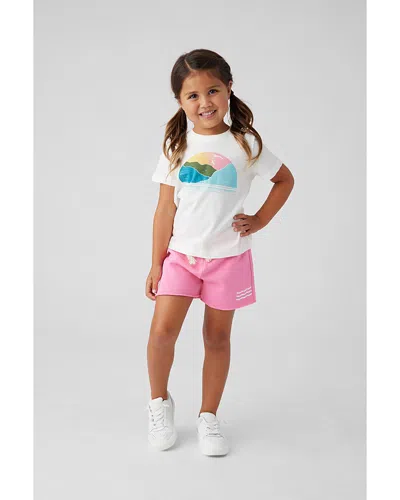 Sol Angeles Unisex Lakeside Crew Graphic Tee - Little Kid, Big Kid In D White