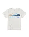 Sol Angeles Unisex Marlow Cotton Gradient Wave Graphic Tee - Little Kid, Big Kid In D White