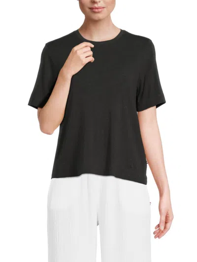 Sol Angeles Women's Eco Slub Short Sleeve Tee In Black