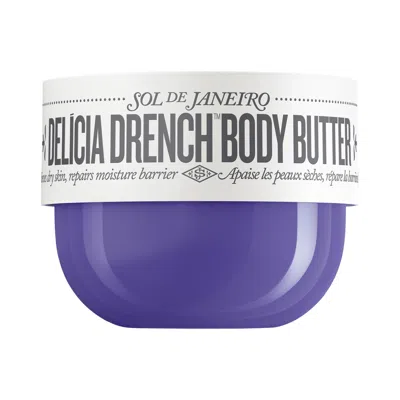 Sol De Janeiro Delícia Drench Body Butter For Intense Moisture And Skin Barrier Repair 8.1 oz / 240 ml In Blue