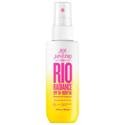 Sol De Janeiro Rio Radiance Spf 50 Shimmering Body Oil Sunscreen 3 oz / 90 ml In White