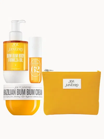 Sol De Janeiro Summer Body Icons Bundle – Bum Bum Cream 75ml, Firmeza Oil 100ml & Cheirosa 62 90ml With Canvas Bag