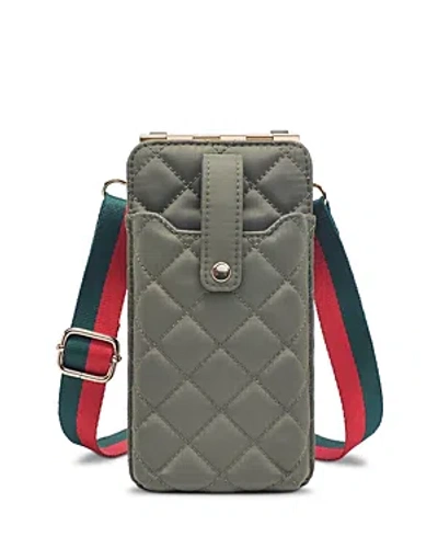 Sol & Selene Duality Quilted Mini Crossbody Wallet In Green