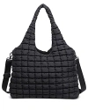 Sol & Selene Elevate Puffer Extra Large Hobo Tote In Black