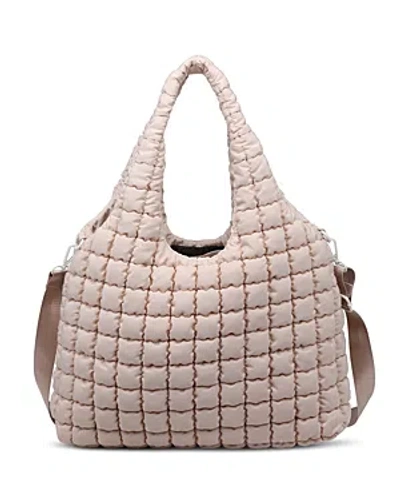 Sol & Selene Elevate Puffer Extra Large Hobo Tote In Pink