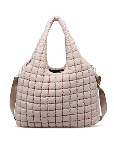 Sol & Selene Elevate Puffer Extra Large Hobo Tote In Cream