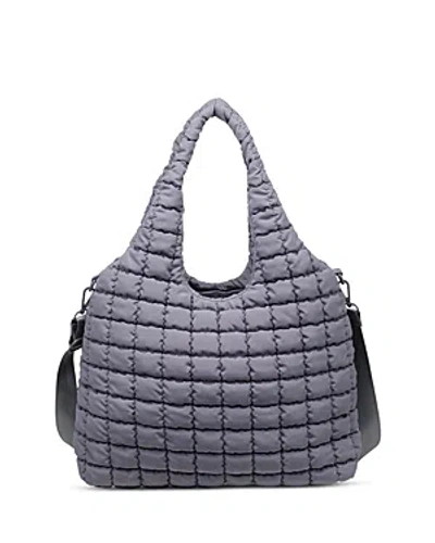 Sol & Selene Elevate Puffer Extra Large Hobo Tote In Grey