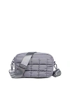 Sol & Selene Quilted Medium Nylon Crossbody In Grey