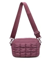 Sol & Selene Quilted Medium Nylon Crossbody In Mauve