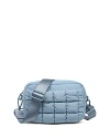 Sol & Selene Quilted Medium Nylon Crossbody In Sky Blue