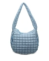 Sol & Selene Revive Extra Large Quilted Nylon Hobo In Sky Blue
