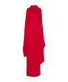 Solace London 'emerson' Red Sleeveless Long Dress With Halterneck And Attatched Scarf On The Rear In Red