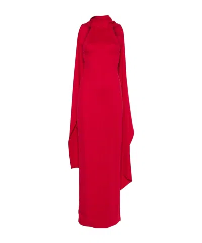 Solace London Emerson Gown In Red