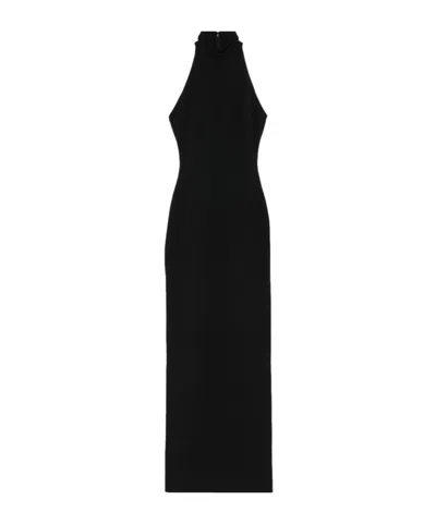 Solace London Inaya Extra-long Dress In Black