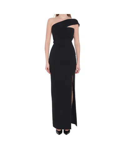 Solace London Lois Long Dress In Black