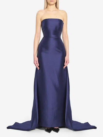 Solace London Imani Maxi Dress In Blue