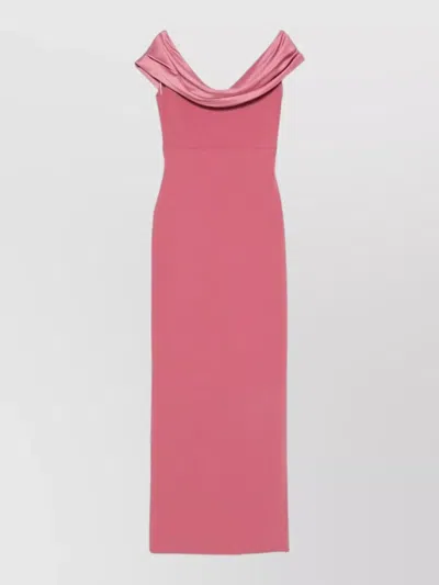 Solace London Adele Cowl Neck Sleeveless Maxi Dress In Pink