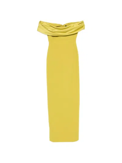 Solace London Adele Maxi Dress In Yellow
