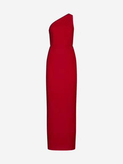 Solace London Adira One-shoulder Maxi Dress In Red