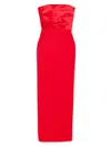 Solace London Elegant Polyester Maxi Dress In Red