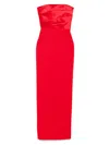 Solace London Elegant Polyester Maxi Dress In Red