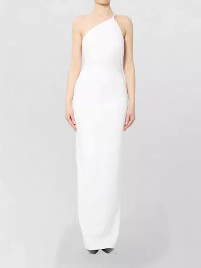 Solace London Alexandra Maxi Dress One Shoulder Cutout In White