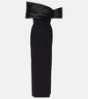 Solace London Alexis Satin-trimmed Maxi Dress In Black