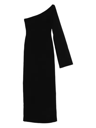 Solace London Alina Midi Dress In Black