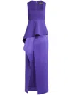 Solace London Ally Gown In Amtyst